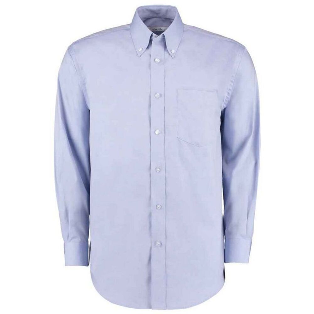 Kustom Kit Mens Oxford Classic Long-Sleeved Shirt / Light Blue